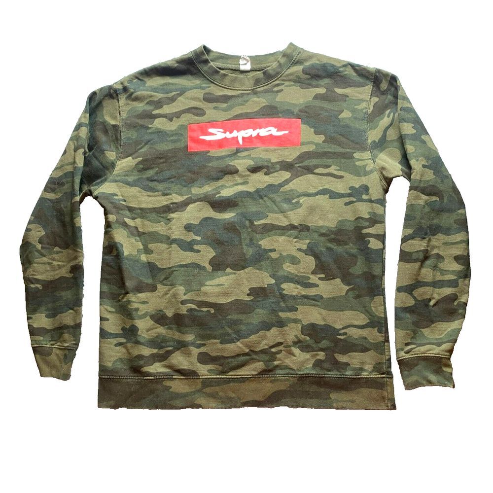Camouflage Sweatshirt Adult Large Camo Toyota Supra 80Eighty Racing Cars Men